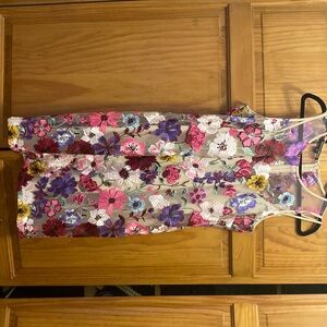 Embroidered sleeveless dress